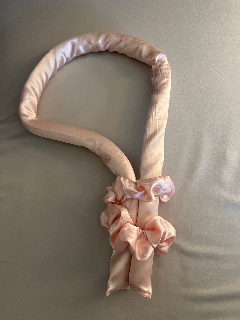 Satin Pink Heatless Foam Hair Curler with Matching Scrunchies